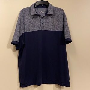 Under Armour grey/blue heat gear polo XL
